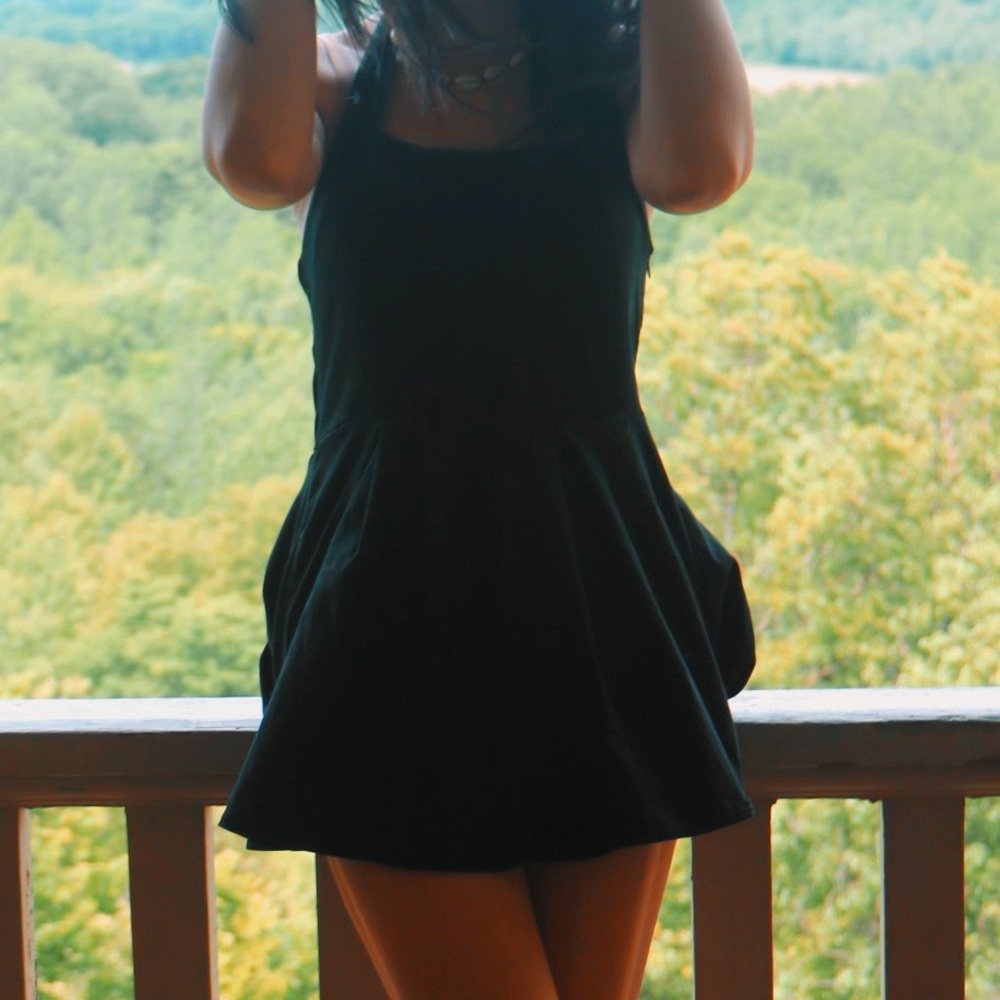 Black mini dress